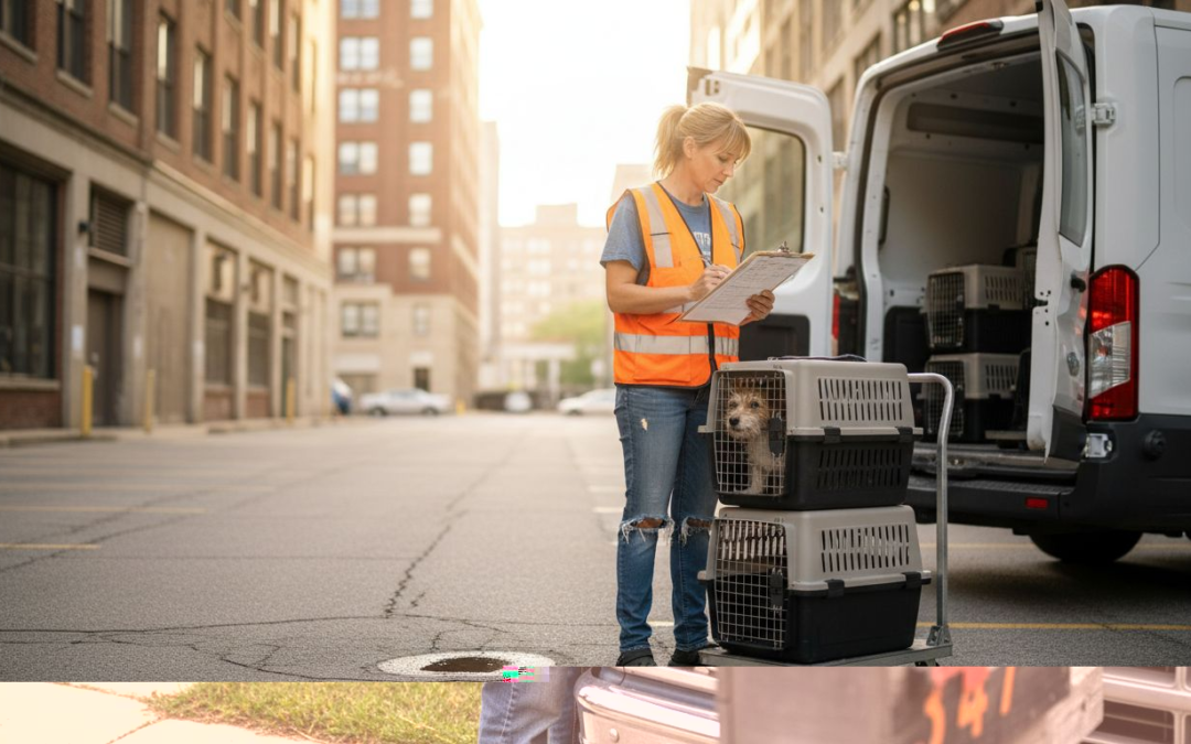 Contractor and homeowner review house plans curbside
