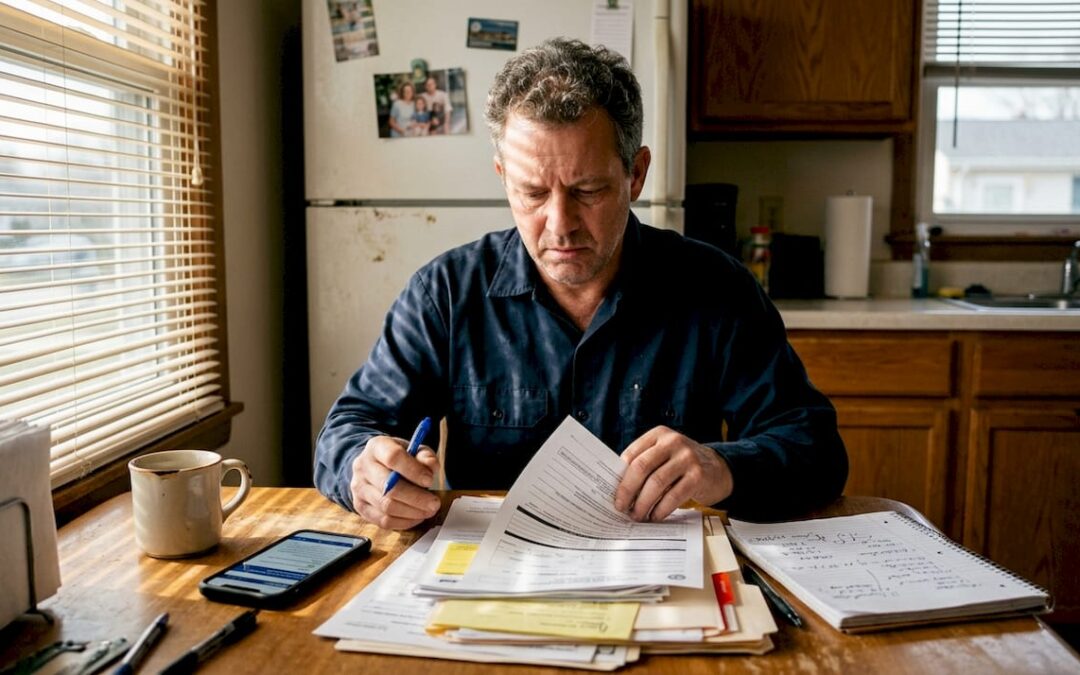 Illinois contractor reviews licensing paperwork